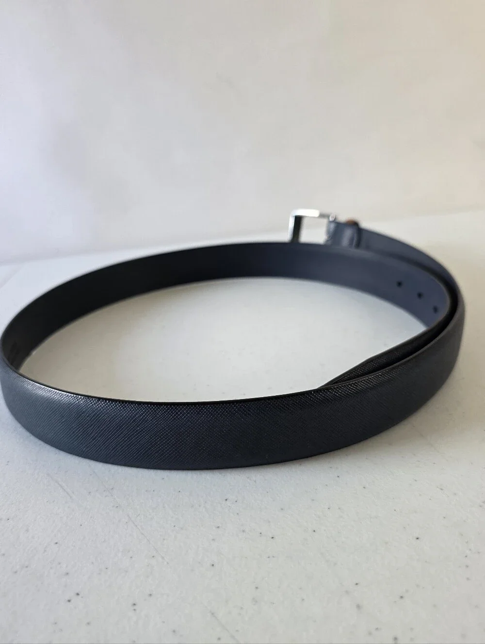 Penguin Full‎ Grain Cowhide Leather Belt Size 40 Blue Casual Preppy Office